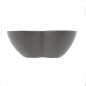 Coração Decorativo de Cerâmica Heart Cinza 21cm x 21cm x 7cm - Lyor