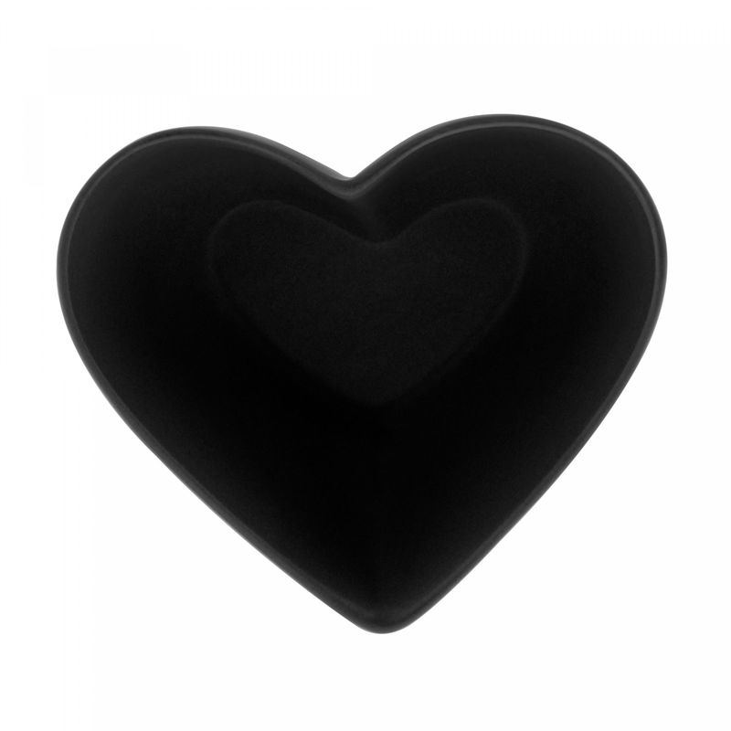 Coracao-Decorativo-de-Ceramica-Heart-Preto-21cm-x-21cm-x-7cm-Lyor
