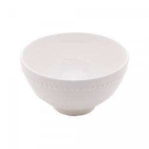 Bowl de Porcelana New Bone Pearl Branco 12,5cm x 7cm - Lyor