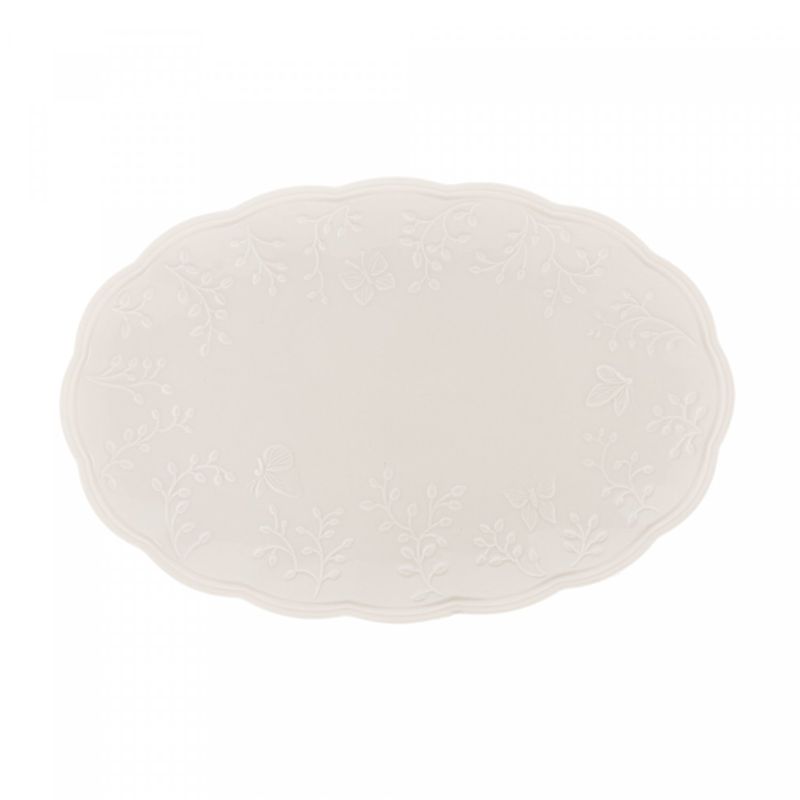 Travessa-de-Porcelana-New-Bone-Butterfly-Flower-315cm-x-21cm-x-25cm-Lyor