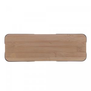 Bandeja Retangular de Bambu com Moldura de Metal 30cm x 10cm x 2cm - Lyor