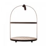 Suporte-para-Doces-de-2-Andares-de-Bambu-com-Moldura-de-Metal-195cm-x-195cm-x-26cm-Lyor