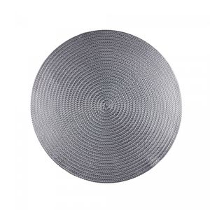 Lugar Americano de Plástico Fresno Metalizado Prata 38cm - Lyor