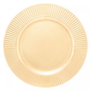 Sousplat de Plástico Primer Dourado 33cm - Lyor
