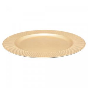 Sousplat de Plástico Primer Dourado 33cm - Lyor