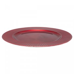 Sousplat de Plástico Primer Vermelho 33cm - Lyor