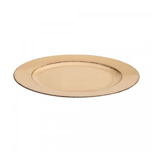 Sousplat Patinado de Plástico Opala Bege 33cm - Lyor