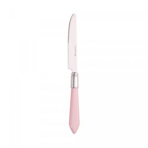 Conjunto 6 Facas de Sobremesa de Aço Inox com Cabo de Plástico Mother Pearl Rosa 21,5cm - Lyor