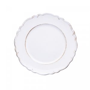 Sousplat Patinado de Plástico Moon Branco 25cm - Lyor