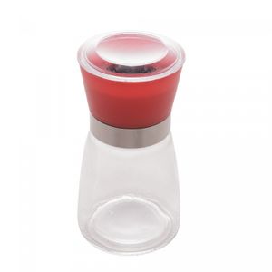 Moedor de Tempero de Vidro com Tampa Vermelha 170ml - Lyor