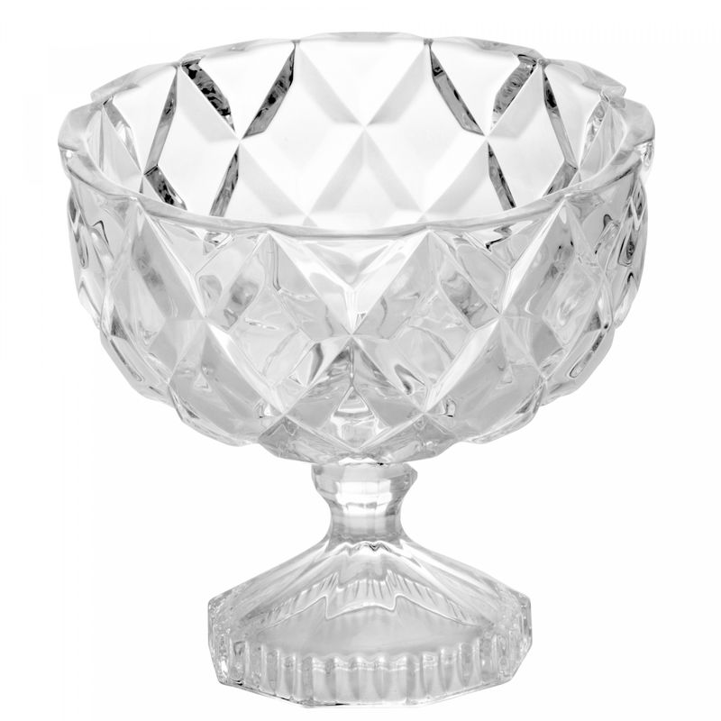 Centro-de-Mesa-de-Cristal-com-Pe-Deli-Diamond-18cm-x-18cm-Lyor