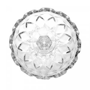 Centro de Mesa de Cristal com Pé Deli Diamond 18cm x 18cm - Lyor