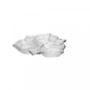 Petisqueira de Cristal com 3 Divisórias Vintage 26cm x 4cm - Lyor