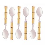 Conjunto-6-Colheres-de-Cafe-de-Aco-Inox-com-Cabo-de-Plastico-Bambu-Natural-16cm-Lyor