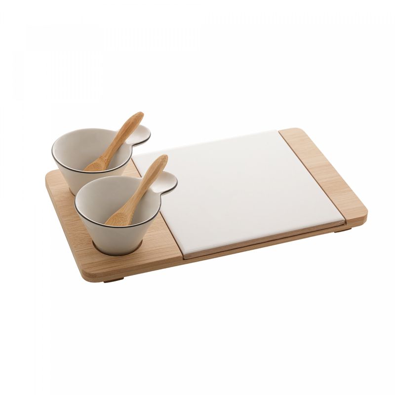 Conjunto-5-Pecas-para-Petiscos-de-Bambu-com-Tabua-e-Molheiras-26cm-x-15cm-Lyor