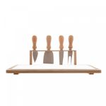 Conjunto-Bandeja-de-Bambu-e-Ceramica-com-4-Pecas-para-Queijo-de-Aco-Inox-com-Cabo-de-Bambu-33cm-x-26