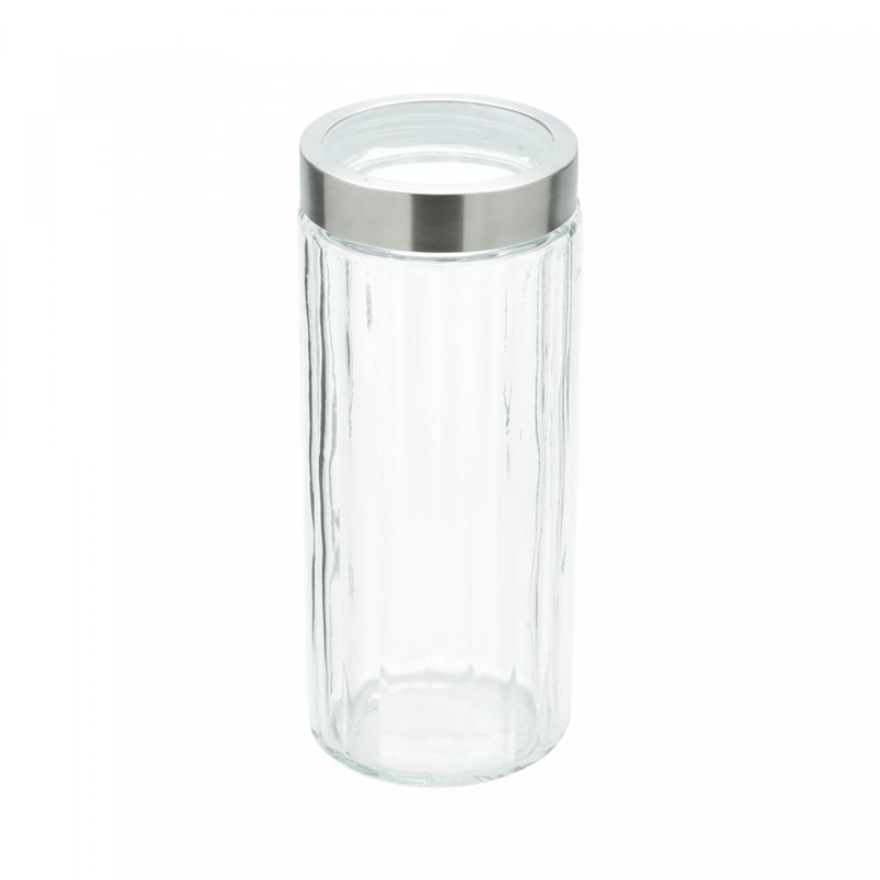 Porta-Mantimento-de-Vidro-com-Tampa-de-Aco-Inox-com-Visor-de-Acrilico-Sydney-21L-Lyor