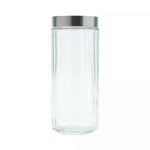Porta-Mantimento-de-Vidro-com-Tampa-de-Aco-Inox-com-Visor-de-Acrilico-Sydney-21L-Lyor