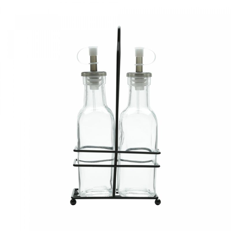 Conjunto-Galheteiro-de-Vidro-com-Suporte-de-Metal-Preto-200ml-Lyor