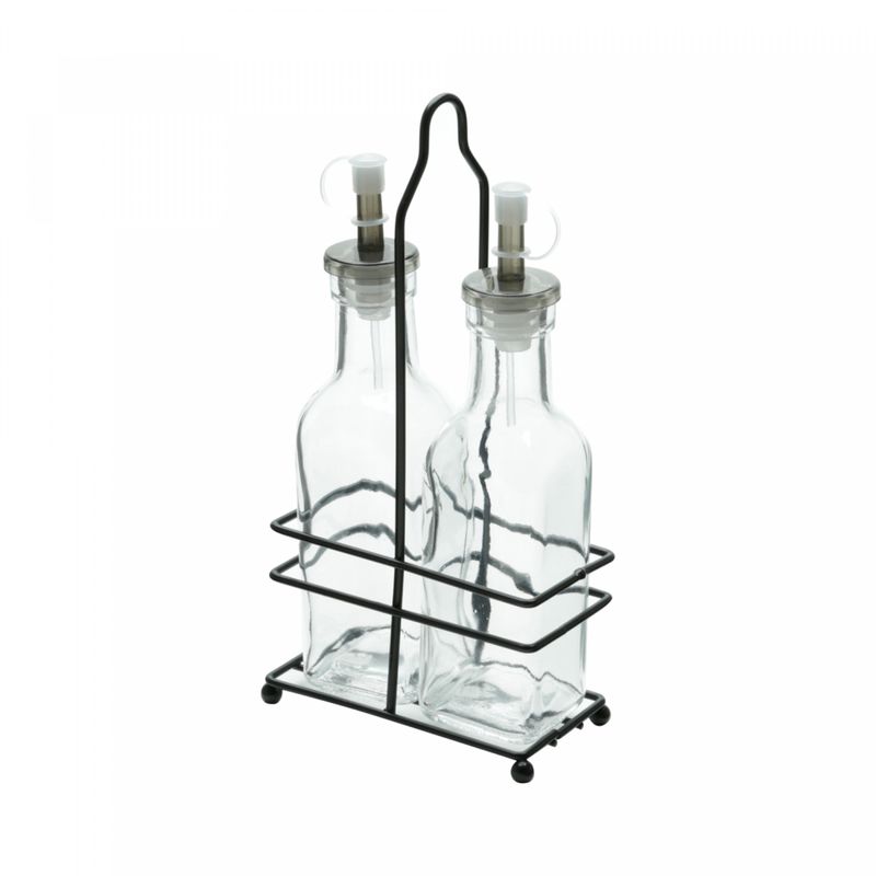 Conjunto-Galheteiro-de-Vidro-com-Suporte-de-Metal-Preto-200ml-Lyor