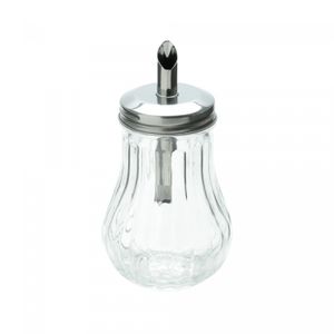 Açucareiro de Vidro com Tampa de Aço Inox 7,5cm x 14cm - Lyor