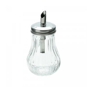 Açucareiro de Vidro com Tampa de Aço Inox 7,5cm x 14cm - Lyor