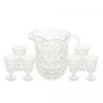 Conjunto-Jarra-com-6-Tacas-para-Agua-de-Cristal-Lile-15L-230ml-Lyor