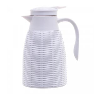 Garrafa Térmica de Plástico Rattan Branca 1L - Lyor