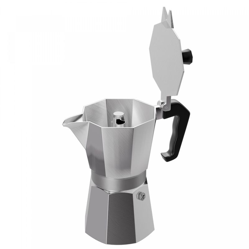 Cafeteira-Italiana-de-Aluminio-6-Doses-com-Cabo-em-Baquelite-250ml-Lyor