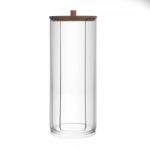 Porta-Algodao-de-Poliestireno-com-Tampa-de-Bambu-My-Box-7cm-x-7cm-x-18cm-Lyor