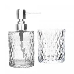 Conjunto 2 Peças para Banheiro de Vidro Diamond - Lyor