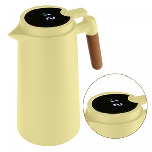 Garrafa Térmica de Plástico com Cabo de Madeira e Termômetro Tap Menta 1L - Lyor