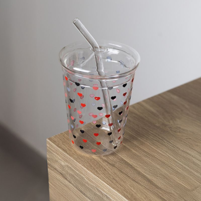 Copo-de-Vidro-Borossilicato-com-Tampa-e-Canudo-Love-360ml-Lyor