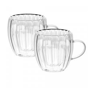 Conjunto 2 Xícaras de Café Parede Dupla de Vidro Borossilicato Classic 80ml - Lyor