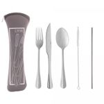Conjunto-6-Pecas-Estojo-de-Neoprene-Cinza-com-3-Talheres-Positano-Canudo-e-Escovinha-Lyor