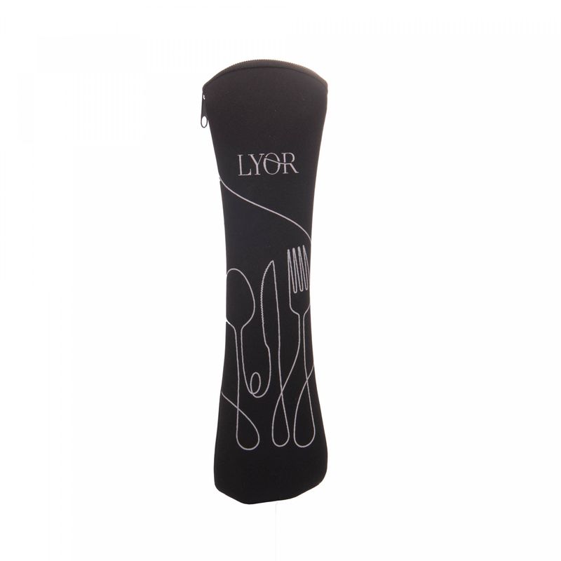 Conjunto-4-pecas-Estojo-de-Neoprene-Preto-com-3-Talheres-Positano-Aco-Inox-Lyor