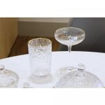 Copo-Alto-de-Cristal-Martelado-com-Fio-de-Ouro-Petra-430ml-Lyor