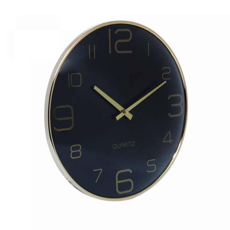 Relogio-de-Parede-de-Plastico-Chronos-Preto-com-Dourado-305cm-x-46cm-Lyor