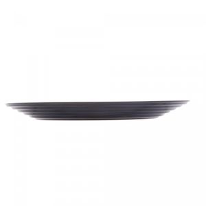 Prato para Sobremesa de Vidro Opalino Harena Black 19cm - Lyor