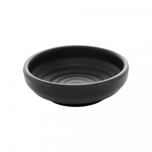 Porta Shoyu Redondo de Melamina Tóquio Preto 7cm x 7cm x 2cm - Lyor