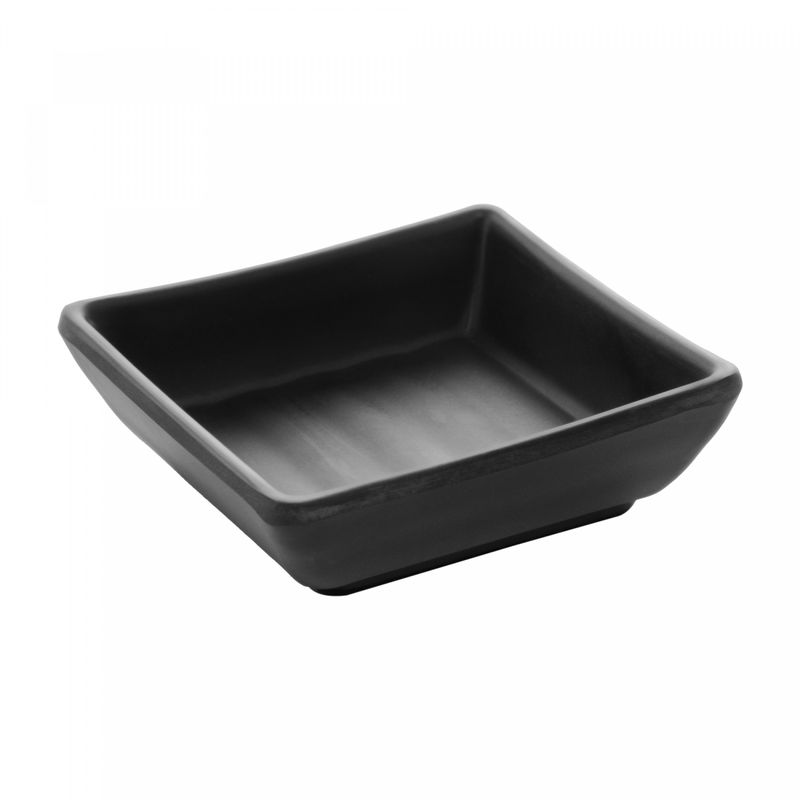Porta-Shoyu-Quadrado-de-Melamina-Toquio-Preto-7cm-x-7cm-x-2cm-Lyor