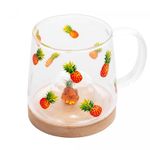 Caneca-de-Vidro-Borossilicato-Resistente-ao-Calor-com-Pires-de-Bambu-Abacaxi-330ml-Lyor