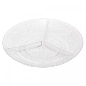 Petisqueira de Vidro com 3 Divisórias Angel 21,5cm - Lyor