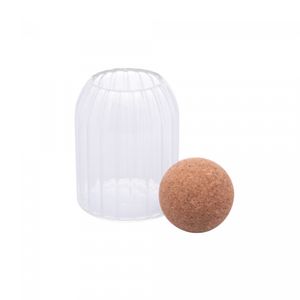 Pote de Vidro Borossilicato com Tampa Esfera de Rolha Classic 550ml - Lyor