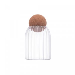 Pote de Vidro Borossilicato com Tampa Esfera de Rolha Classic 550ml - Lyor