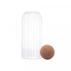 Pote com Tampa Esfera de Cortiça Classic 1,050L Vidro Borossilicato - Lyor