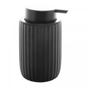 Porta Sabonete Líquido de Cerâmica Nórdico Preto 300ml - Lyor