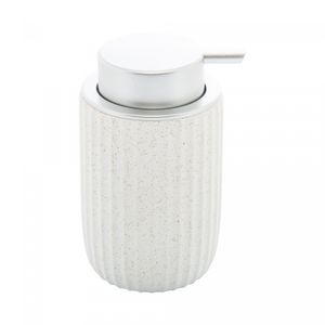 Porta Sabonete Líquido de Cerâmica Nórdico Branco 300ml - Lyor