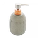 Porta-Sabonete-Liquido-de-Ceramica-Granilite-Lines-Cinza-430ml-Lyor