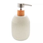 Porta-Sabonete-Liquido-de-Ceramica-Granilite-Lines-Branco-430ml-Lyor